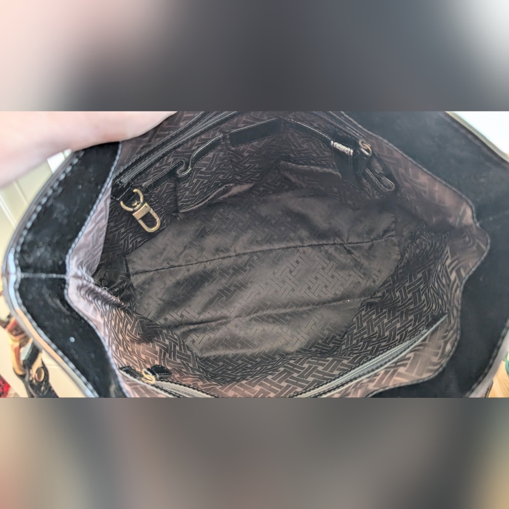 Cole Haan Black Patent Leather Large Tote Shoulder Bag Beautiful Condition - Picture 8 of 8